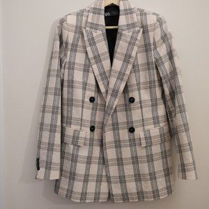 Zara Rustic Plaid Blazer - S